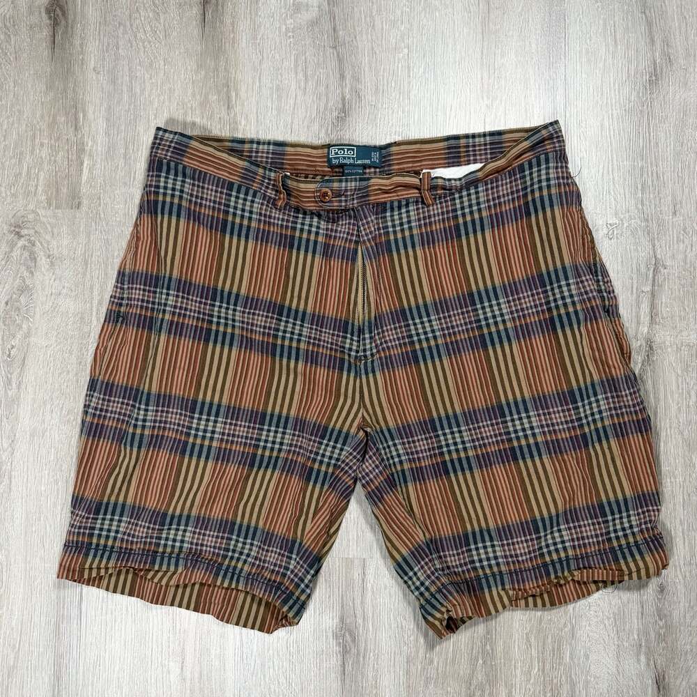 Polo by Ralph Lauren Plaid Cotton Shorts Size 40